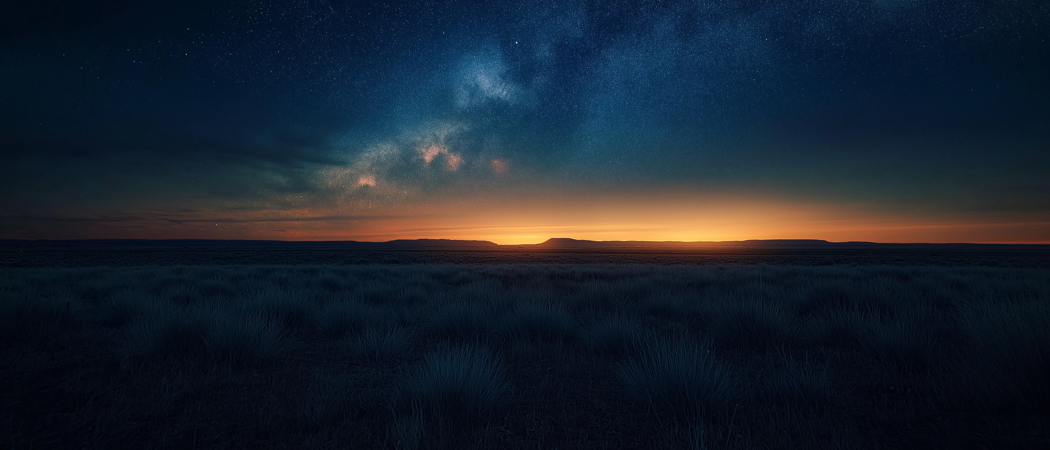Texas plains under a star-filled night sky